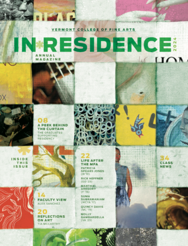 Cover of the 2024 issue of in residence, produced by VCFA